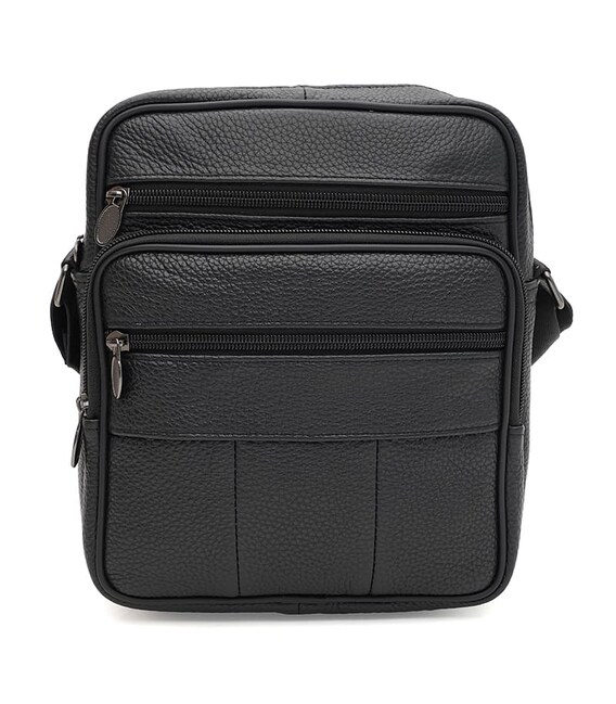 Чоловіча шкіряна сумка Borsa Leather K18360bl-black картинка, зображення, фото