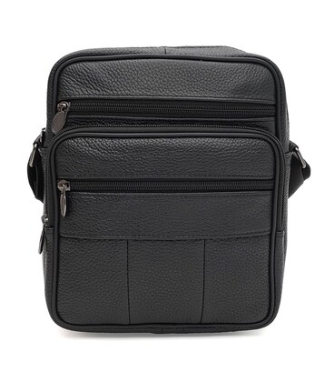 Мужская кожаная сумка Borsa Leather K18360bl-black фото, картинка, изображение