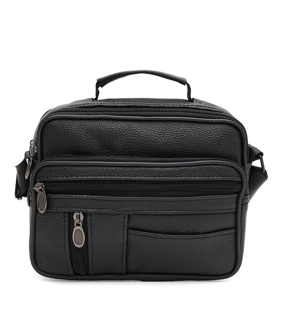 Мужская кожаная сумка Borsa Leather K16688-2bl-black фото, картинка, изображение