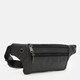Мужская кожаная сумка на пояс Borsa Leather K1ky614bl-black фото