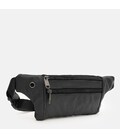 Мужская кожаная сумка на пояс Borsa Leather K1ky614bl-black фото, картинка, изображение