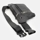 Мужская кожаная сумка на пояс Borsa Leather K1ky614bl-black фото