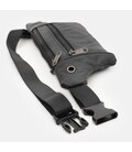 Мужская кожаная сумка на пояс Borsa Leather K1ky614bl-black фото, картинка, изображение