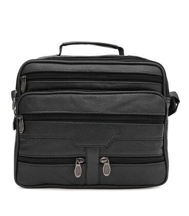 Чоловіча шкіряна сумка барсетка Borsa Leather K16687-3-black картинка, зображення, фото