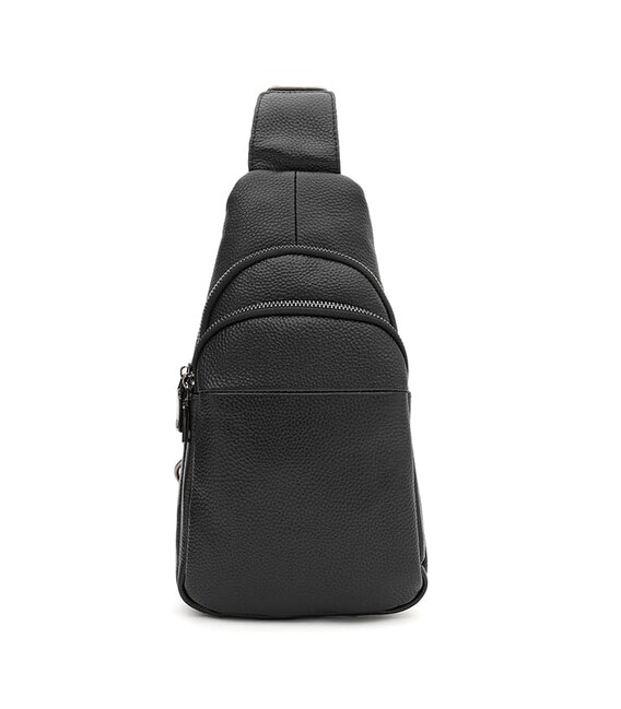 Мужской рюкзак через плечо Borsa Leather K1328c-black фото, картинка, изображение