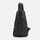 Мужской рюкзак через плечо Borsa Leather K1328c-black фото