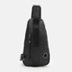Мужской рюкзак через плечо Borsa Leather K13295bl-black фото