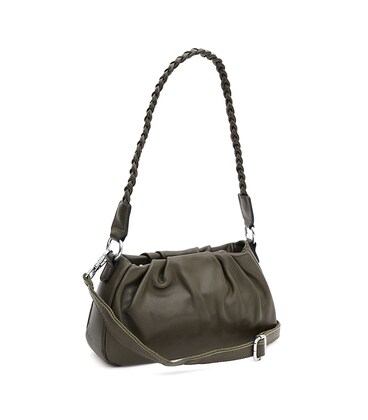 Женская кожаная сумка Borsa Leather K15001gr-green фото, картинка, изображение