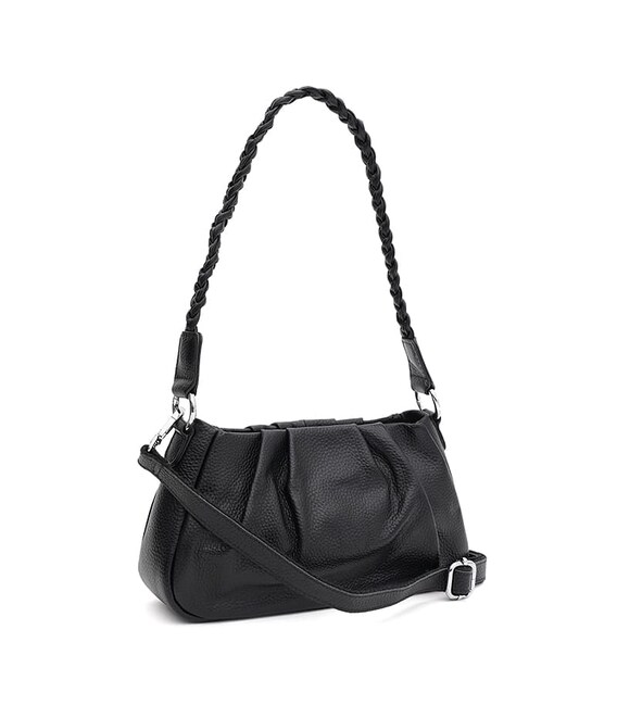 Жіноча шкіряна сумка Borsa Leather K15001bl-black картинка, зображення, фото