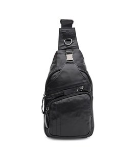 Чоловічий шкіряний рюкзак через плече Keizer K19008a-black картинка, зображення, фото