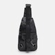 Мужской кожаный рюкзак через плечо Keizer K19008a-black фото