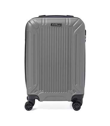 Чемодан маленький 4 колеса Ricco Grande T1Castle1gray-M фото, картинка, изображение