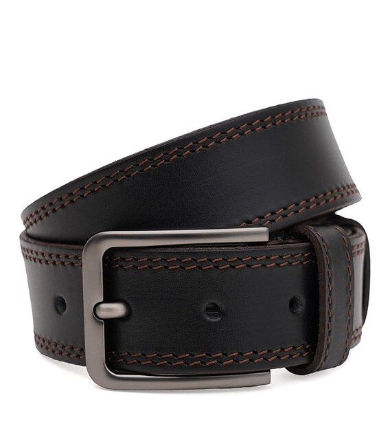 Мужской кожаный ремень Borsa Leather 125v1fx99-black фото, картинка, изображение