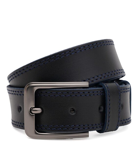 Мужской кожаный ремень Borsa Leather 115v1fx98-black фото, картинка, изображение