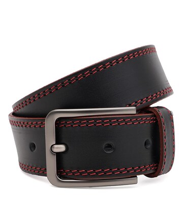 Мужской кожаный ремень Borsa Leather 125v1fx106-black фото, картинка, изображение