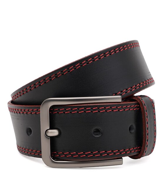 Мужской кожаный ремень Borsa Leather 115v1fx106-black фото, картинка, изображение