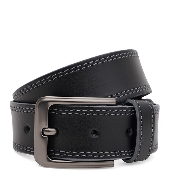 Чоловічий шкіряний ремінь Borsa Leather 115v1fx104-black картинка, зображення, фото