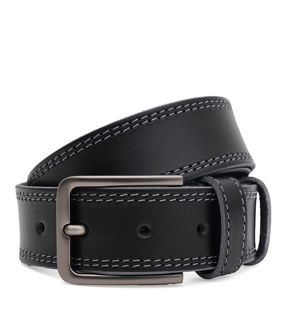 Чоловічий шкіряний ремінь Borsa Leather 115v1fx103-black картинка, зображення, фото