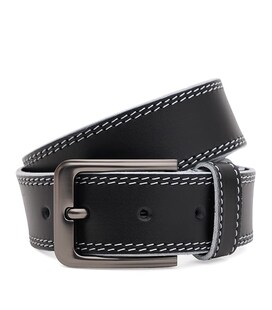 Чоловічий шкіряний ремінь Borsa Leather 125v1fx102-black картинка, зображення, фото