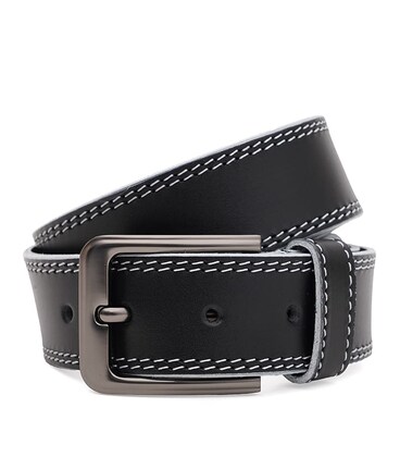 Мужской кожаный ремень Borsa Leather 125v1fx102-black фото, картинка, изображение