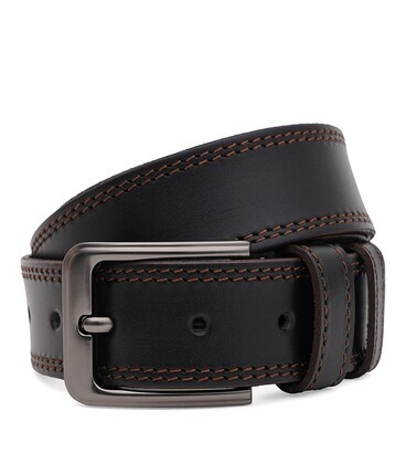 Мужской кожаный ремень Borsa Leather 115v1fx100-black фото, картинка, изображение