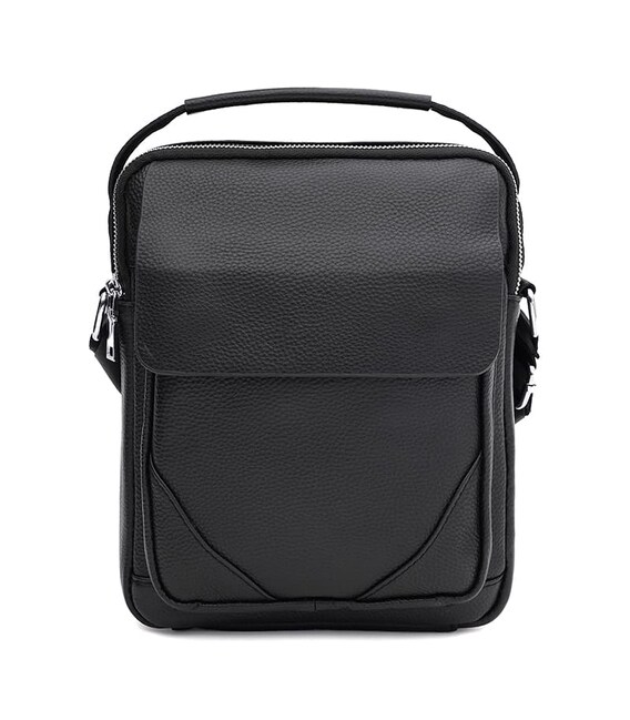 Мужская кожанная сумка Keizer k19747B-black фото, картинка, изображение