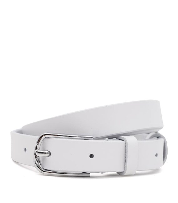 Жіночий шкіряний ремінь Borsa Leather 100v1genw69-white картинка, зображення, фото