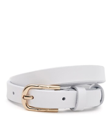 Жіночий шкіряний ремінь Borsa Leather 110v1genw65-white картинка, зображення, фото