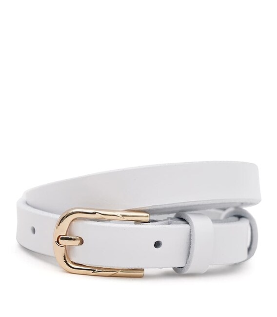 Жіночий шкіряний ремінь Borsa Leather 100v1genw65-white картинка, зображення, фото