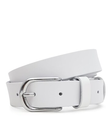 Жіночий шкіряний ремінь Borsa Leather 100v1genw76-white картинка, зображення, фото