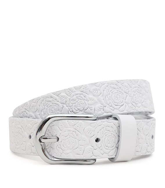Жіночий шкіряний ремінь Borsa Leather 110v1genw87-white картинка, зображення, фото