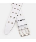 Жіночий шкіряний ремінь Borsa Leather 110v1genw97-white картинка, зображення, фото