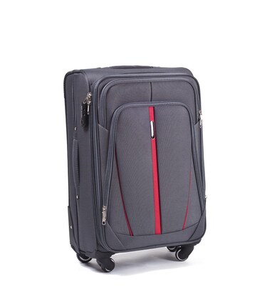 Чемодан Wings 1706 большой L серый 4 колесный фото, картинка, изображение