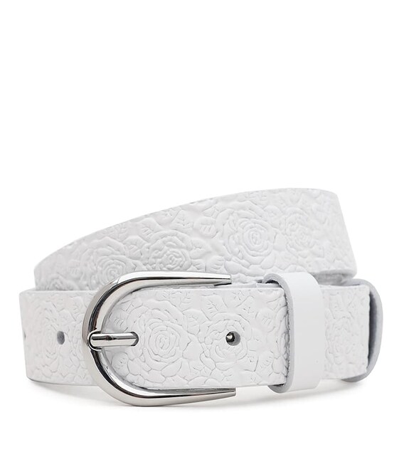 Жіночий шкіряний ремінь Borsa Leather 110v1genw91-white картинка, зображення, фото