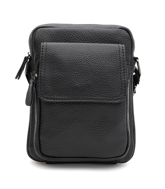 Чоловіча шкіряна сумка Keizer K12005bl-black картинка, зображення, фото