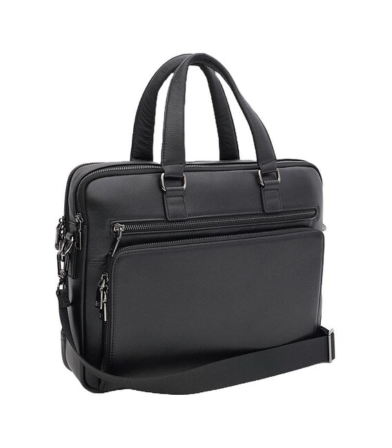 Чоловіча шкіряна сумка А4 Ricco Grande K17564-3bl-black картинка, зображення, фото