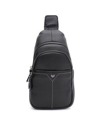 Мужской кожаный рюкзак Keizer K1612-11bl-black фото, картинка, изображение