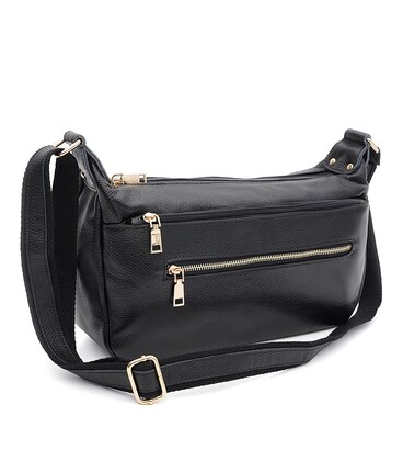 Женская кожаная сумка Keizer K11199bl-black фото, картинка, изображение