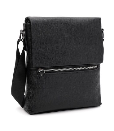 Чоловіча шкіряна сумка Keizer K13659bl-black картинка, зображення, фото