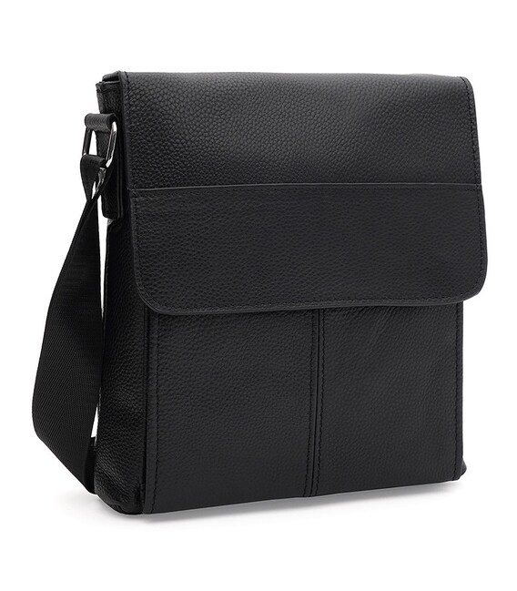 Мужская кожаная сумка Keizer K13656bl-black фото, картинка, изображение