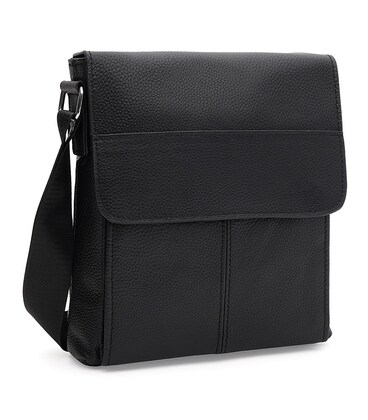 Чоловіча шкіряна сумка Keizer K13656bl-black картинка, зображення, фото