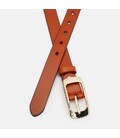 Женский кожаный ремень Borsa Leather CV1ZK015-goldginger фото, картинка, изображение