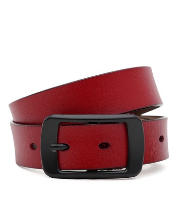 Женский кожаный ремень Borsa Leather CV1ZK-001r-red фото, картинка, изображение