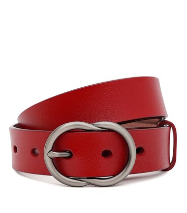 Женский кожаный ремень Borsa Leather CV1ZK-002r-red фото, картинка, изображение