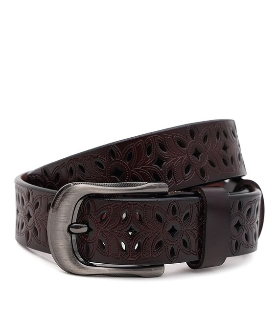 Женский кожаный ремень Borsa Leather CV1ZK-094br-brown фото, картинка, изображение