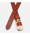 Женский кожаный ремень Borsa Leather CV1ZK-008gi-goldginger фото, картинка, изображение