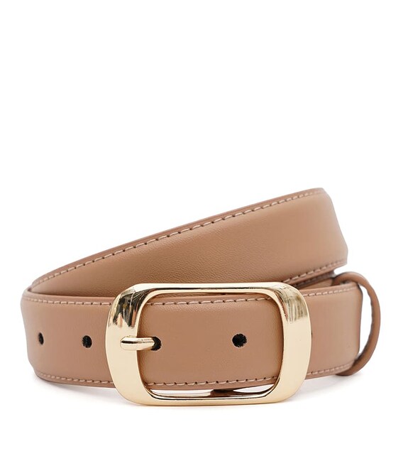 Женский кожаный ремень Borsa Leather CV1ZK158-goldpudra фото, картинка, изображение