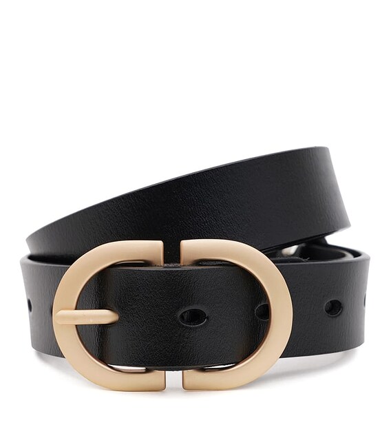 Жіночий шкіряний ремінь Borsa Leather CV1ZK105-goldblack картинка, зображення, фото