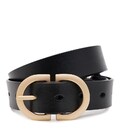 Женский кожаный ремень Borsa Leather CV1ZK105-goldblack фото, картинка, изображение