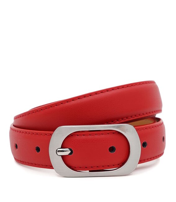Женский кожаный ремень Borsa Leather CV1ZK-102r-red фото, картинка, изображение